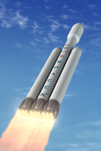 Falcon Heavy, immagine artistica