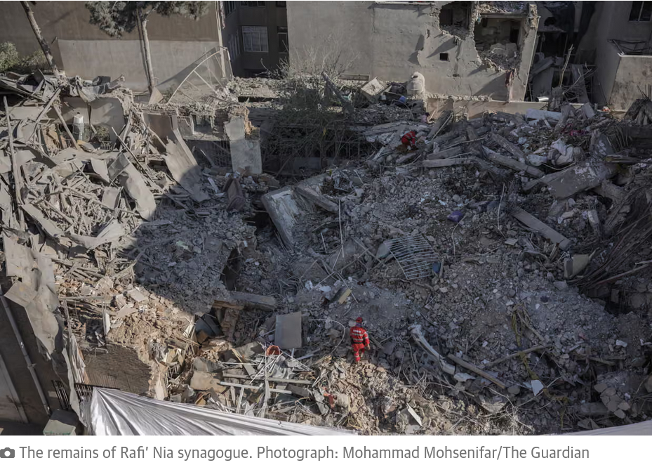 Sinagoga distrutta a Teheran